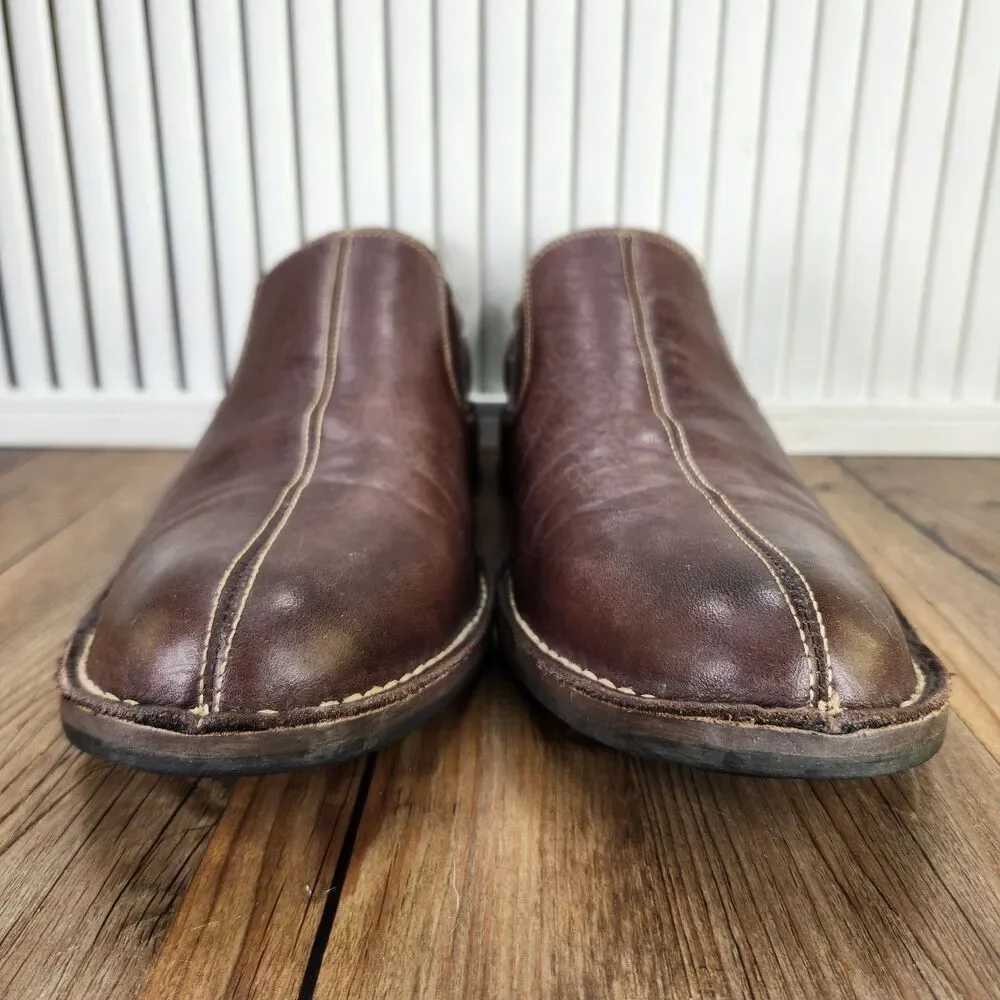 Cole Haan Grand.OS C13256 Mens Size 11.5 M Brown Leather Split Toe Loafers Shoes